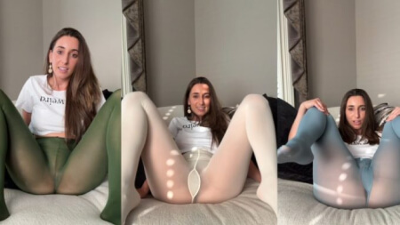 Christina Khalil Nude Collants Colorés Transparents Vidéo Leaks Borntobefuck